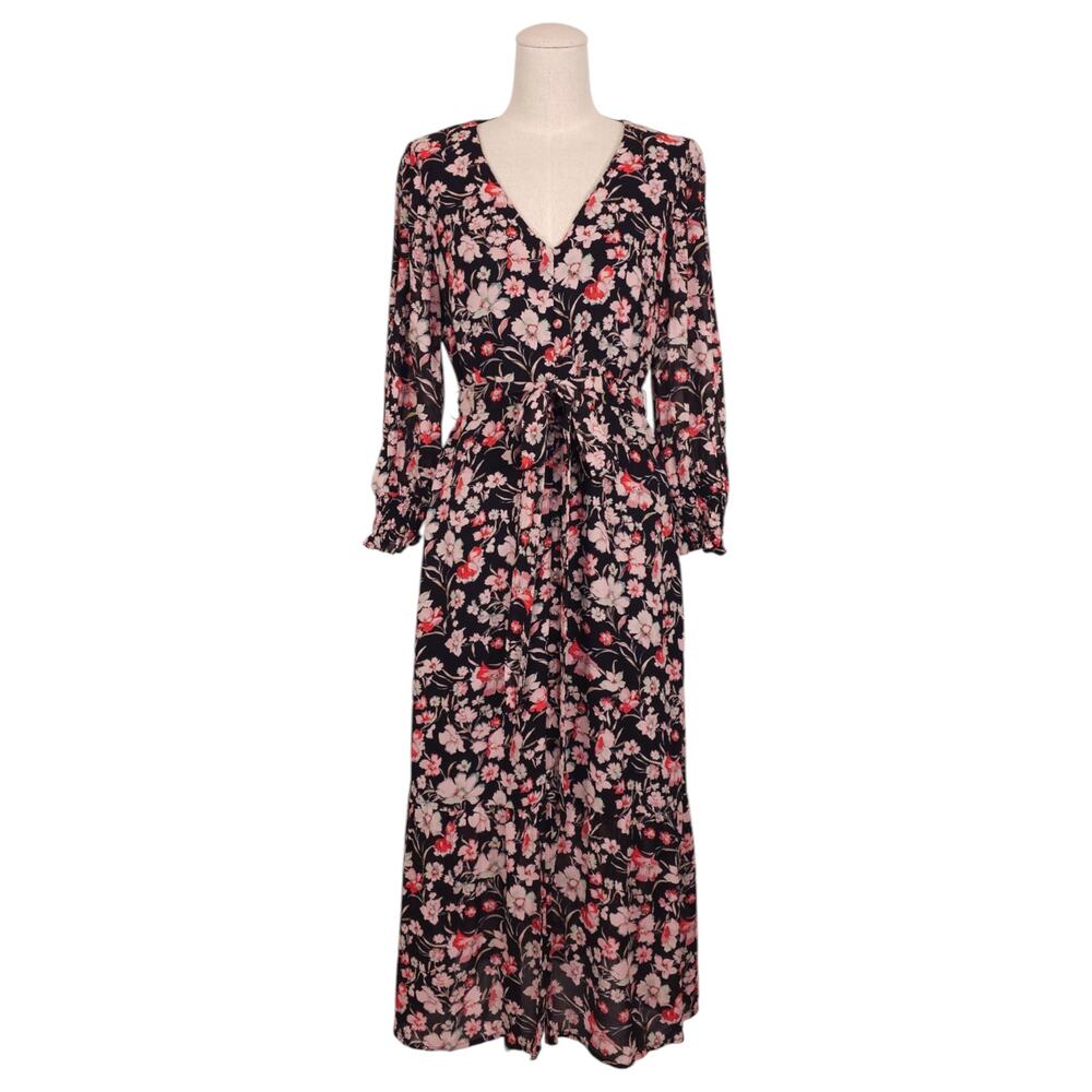 Sanctuary Fontana Button Front Belted Midi Dress Sz 8